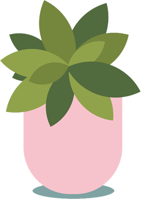 Pot plant created with CSS